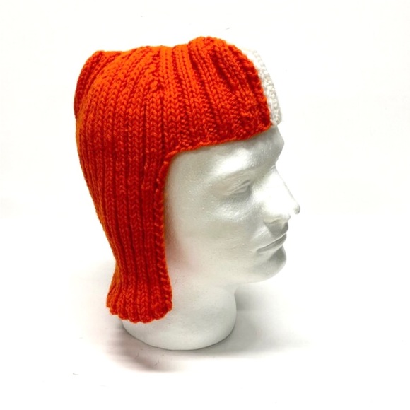 NWT Hand Knit TN Vols Comic Style Wig Unisex Beanie Hat One Size Fits Most - Picture 4 of 6
